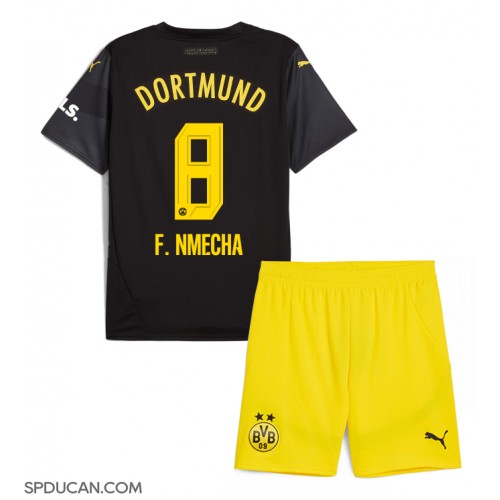 Dječji Nogometni Dres Borussia Dortmund Felix Nmecha #8 Gostujuci 2024-25 Kratak Rukav (+ Kratke hlače)